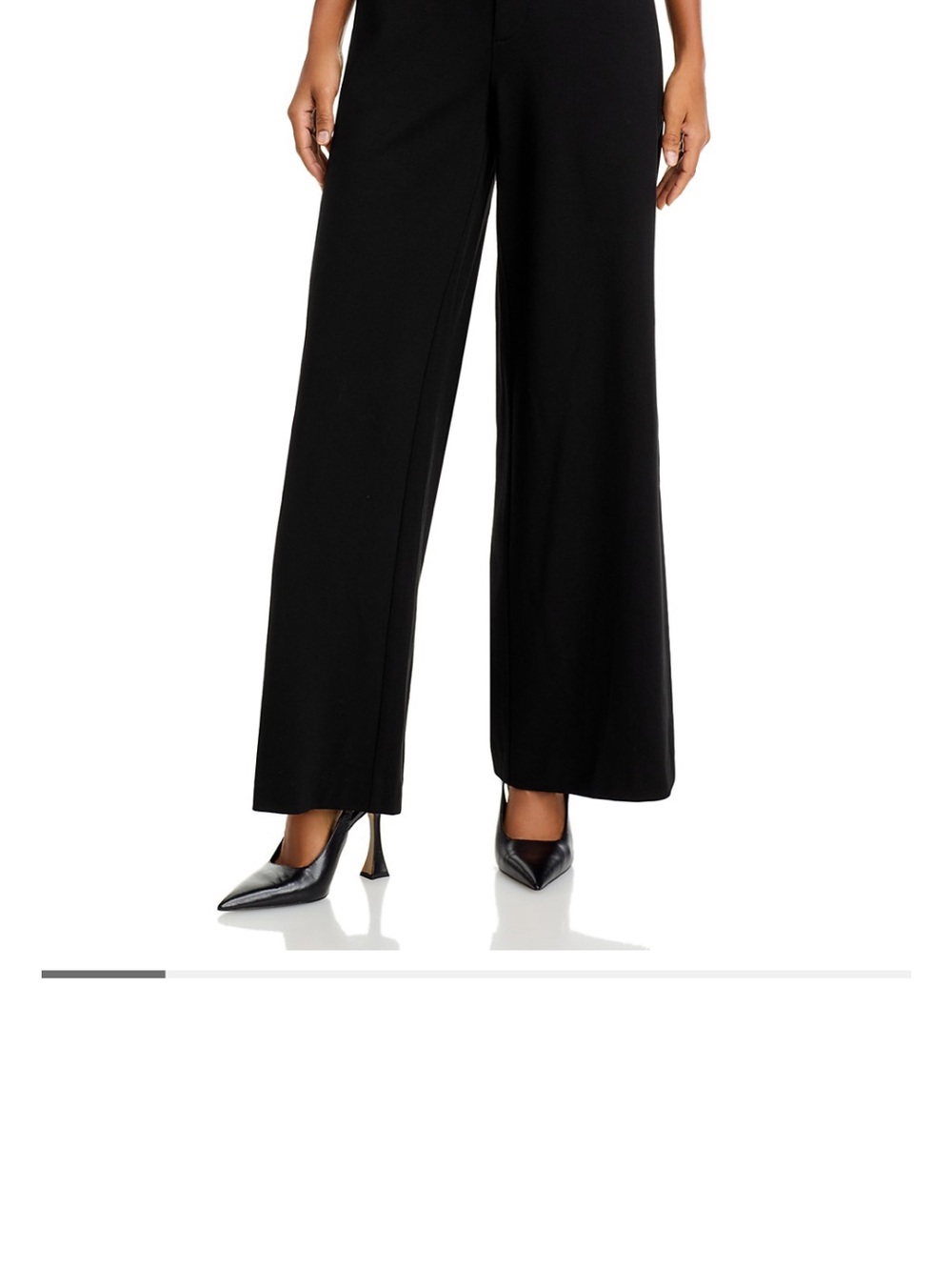 Aqua Wide Leg Black High-Rise Dress Pants